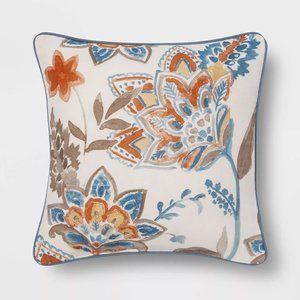 Floral Throw Pillow Watercolor Print New